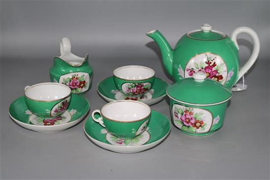 Russian Gardner factory tea set